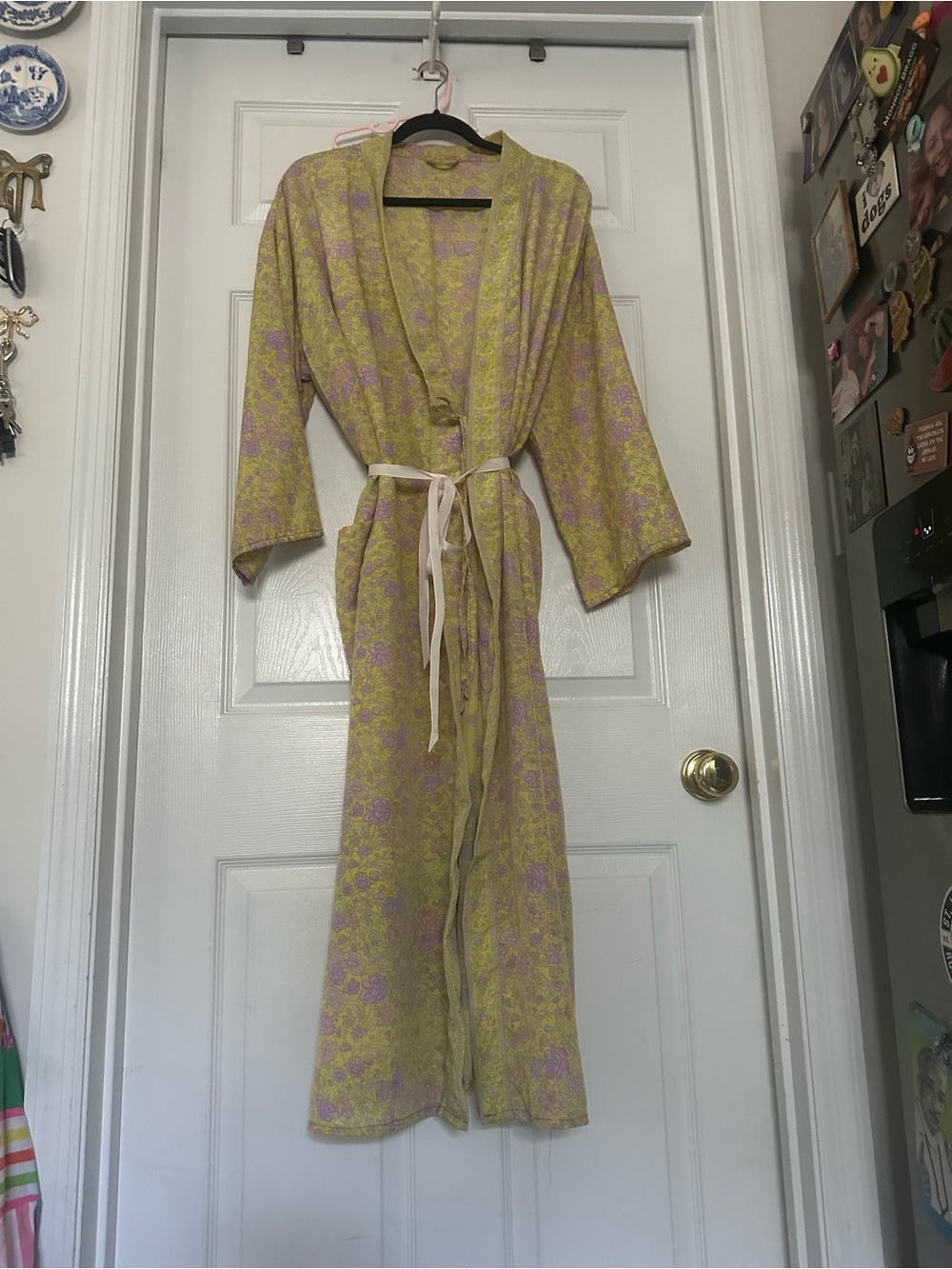 Silk dressing robe